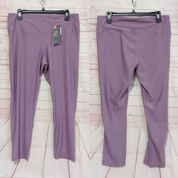 Under Armour Jacquard Ankle Crop Leggings - Picture 2 of 8